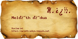 Meláth Édua névjegykártya